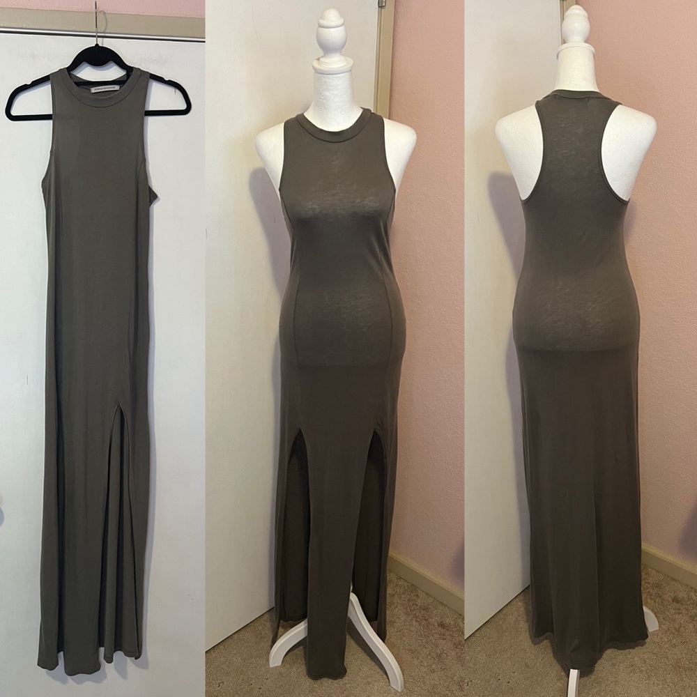 Slate Racerback Side Slit Maxi Dress - Picture 14 of 16